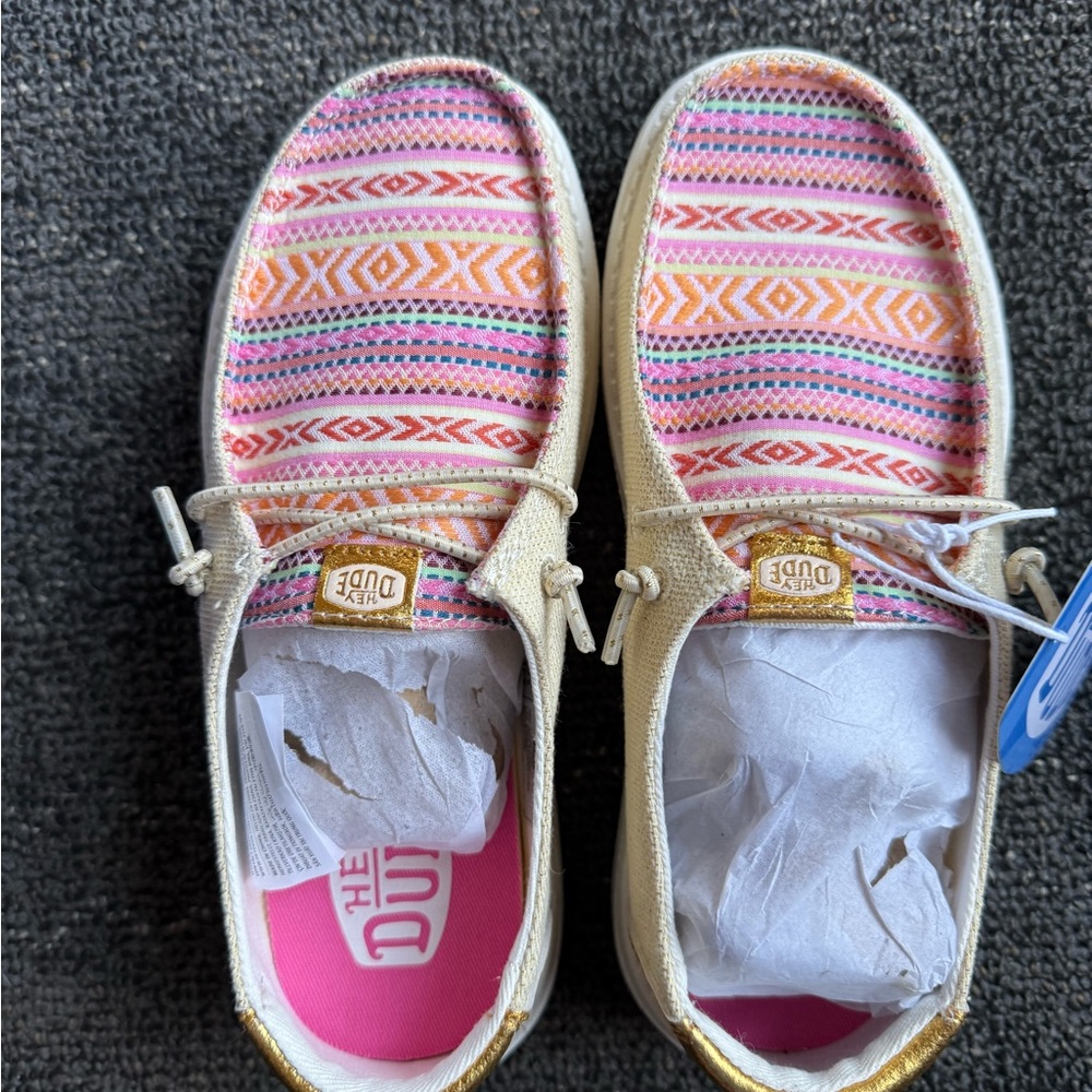 Hey Dude Kids Moccasins - Multicolor Pattern